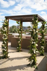 Write down how you see your decor, so we can get it just right, like this wedding canopy.
