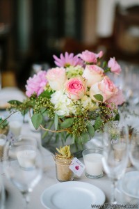 centerpiece by My Little Flower Shop, photo by Troy Grover Photographers